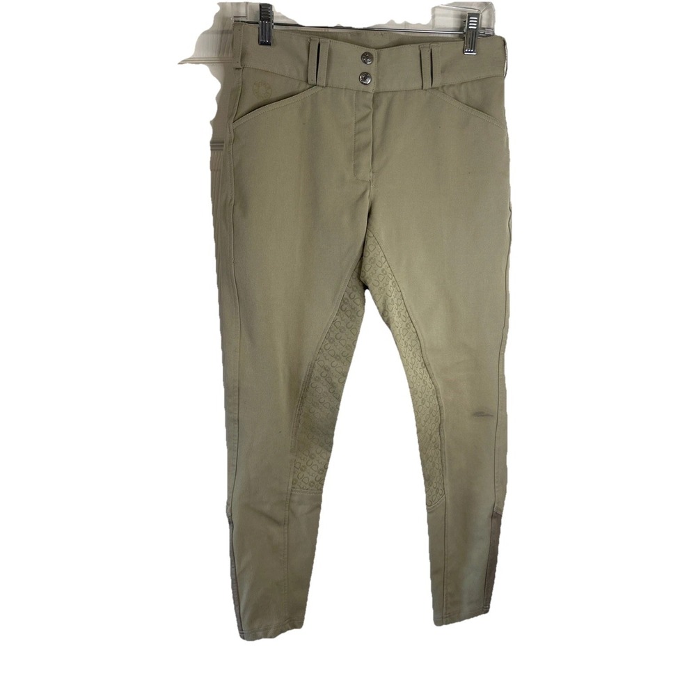 Dover Saddlery Pants Women's Beige Equestrian Breeches Riding Stretch Sz 26